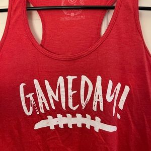 Red tank top “GameDay” size Large